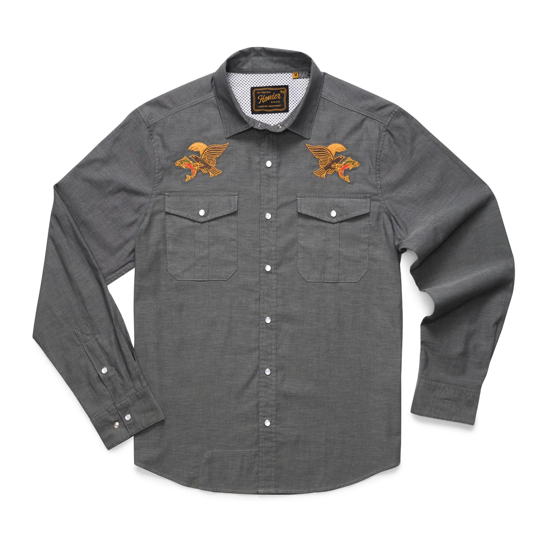 Howler Brothers Gaucho Snapshirt Men's in Osprey Prey